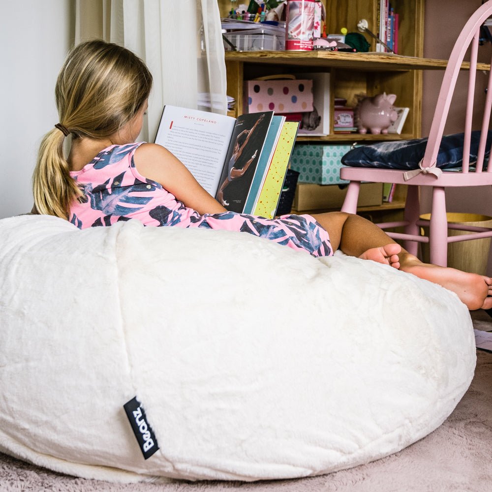 Kids faux discount fur bean bag